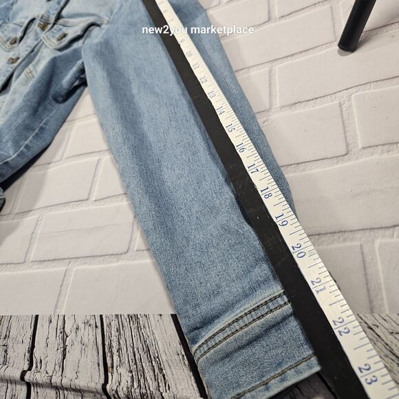 Falls Creek Denim Jacket Girls Size large Long Sleeve Button Up jean jacket - Picture 8 of 12